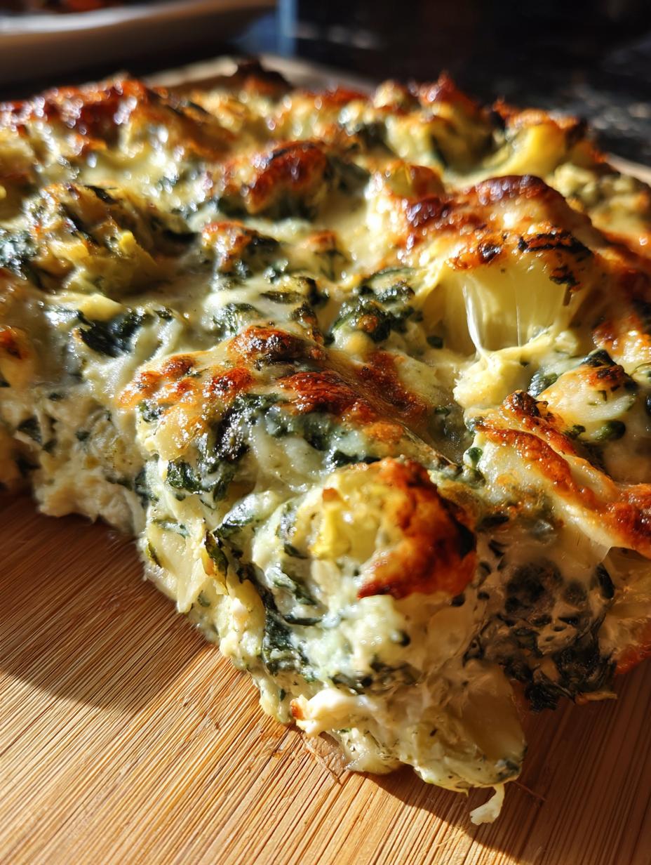 spinach artichoke dip - detail 2