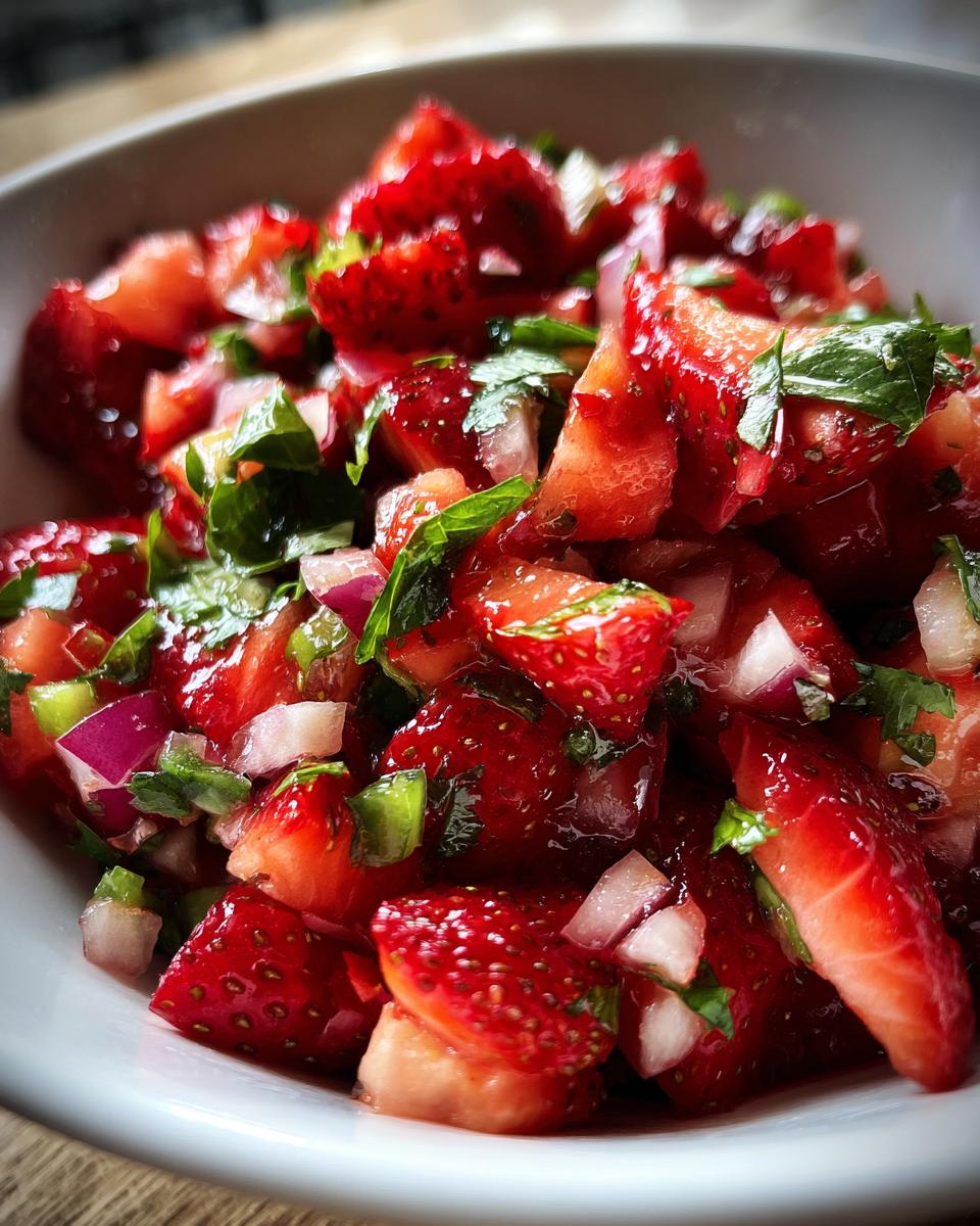 strawberry salsa - detail 1