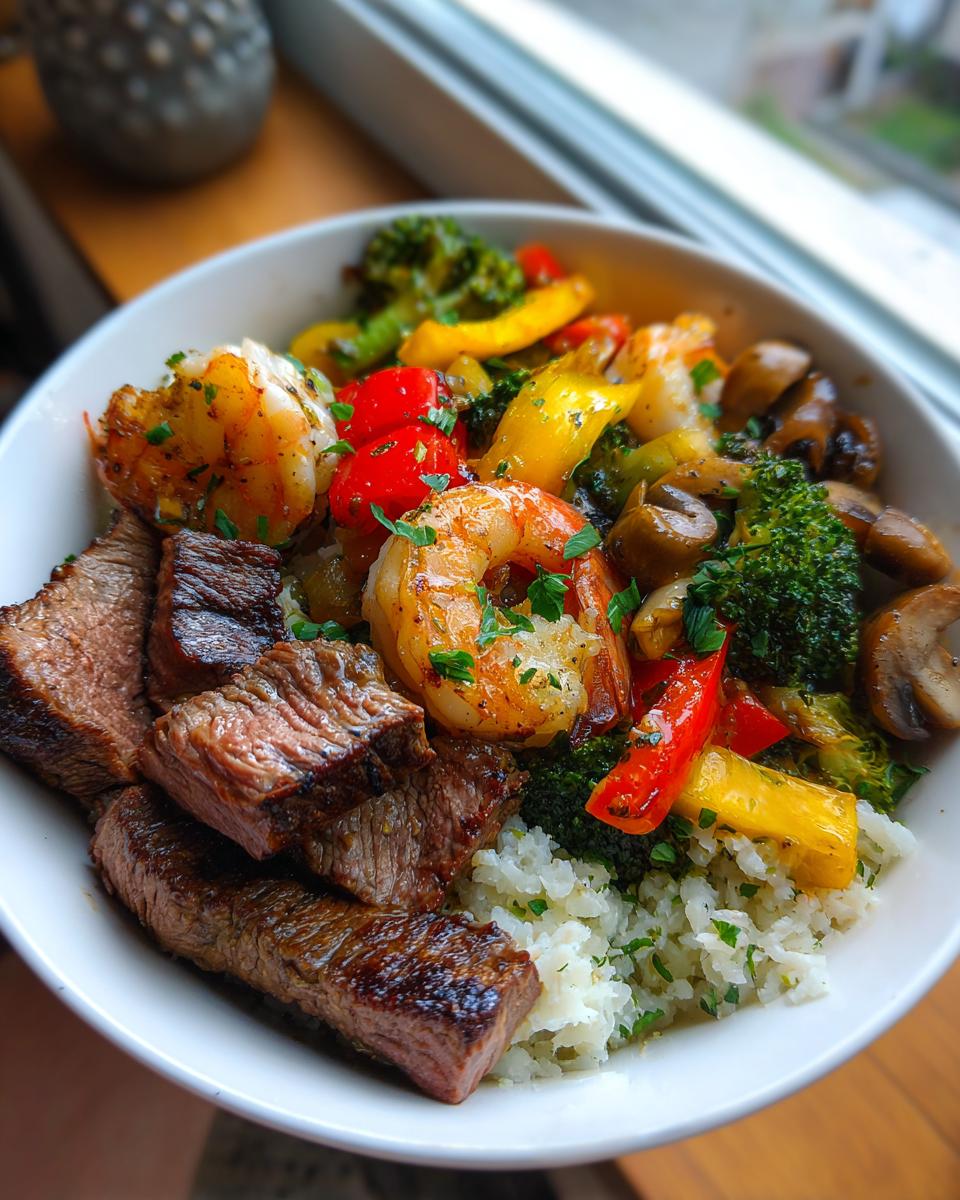 surf and turf bowl - detail 1