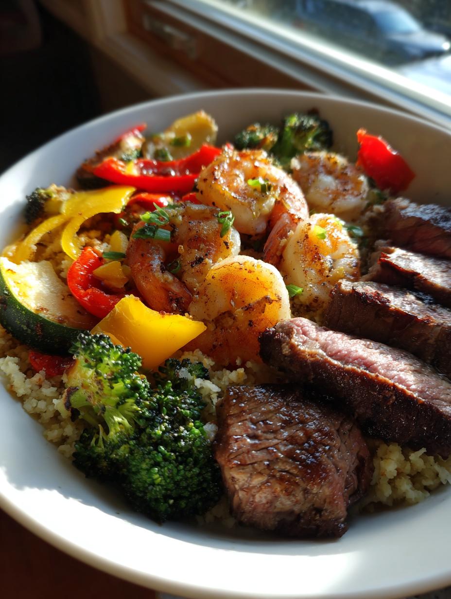 surf and turf bowl - detail 2