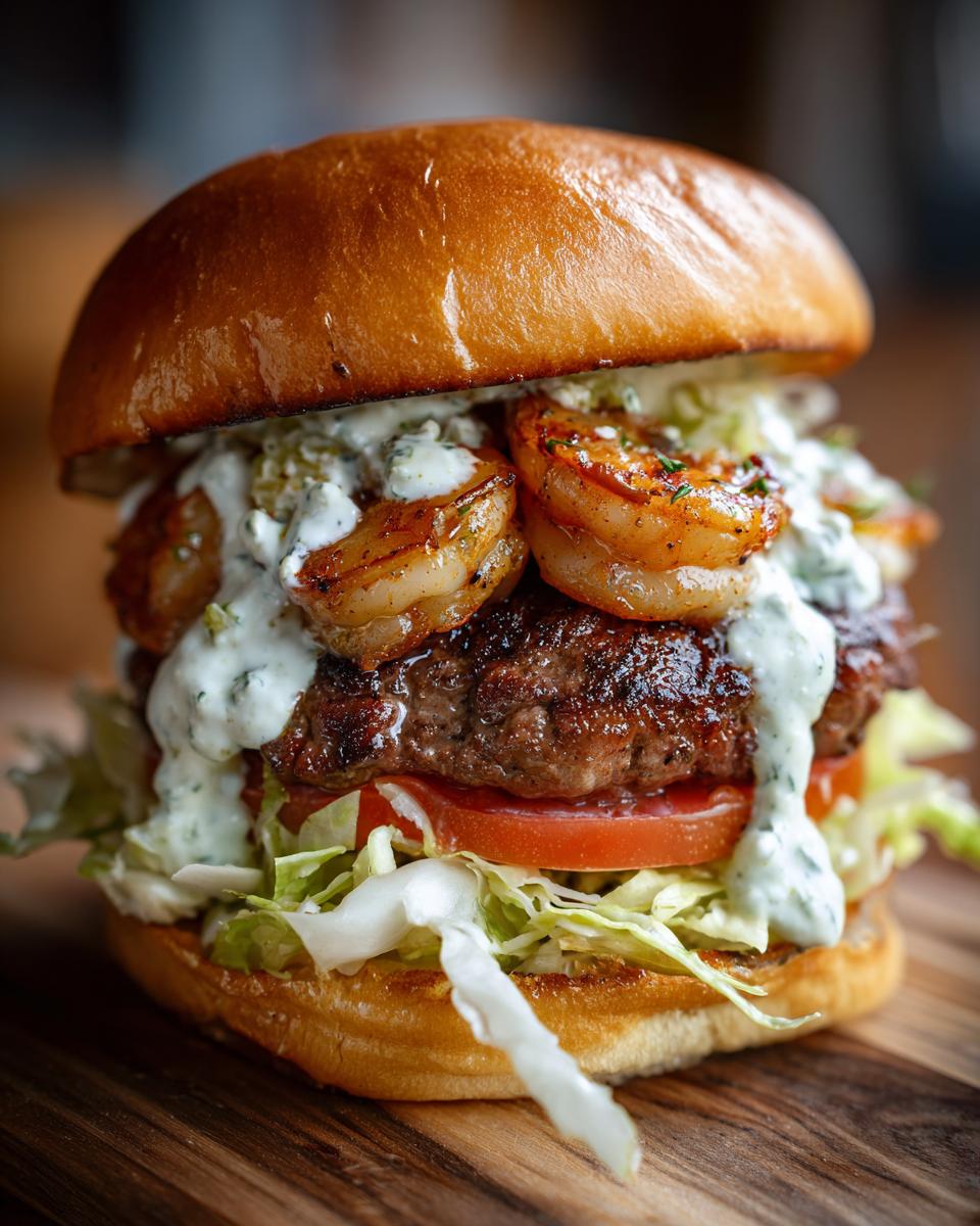 surf and turf burgers - detail 1