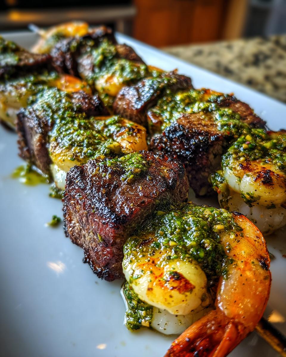 surf and turf kebabs - detail 1