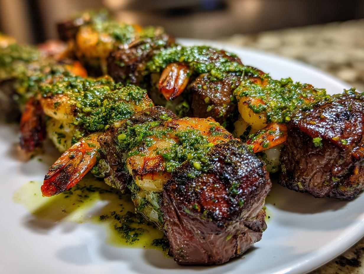 Wow 1 amazing surf and turf kebabs