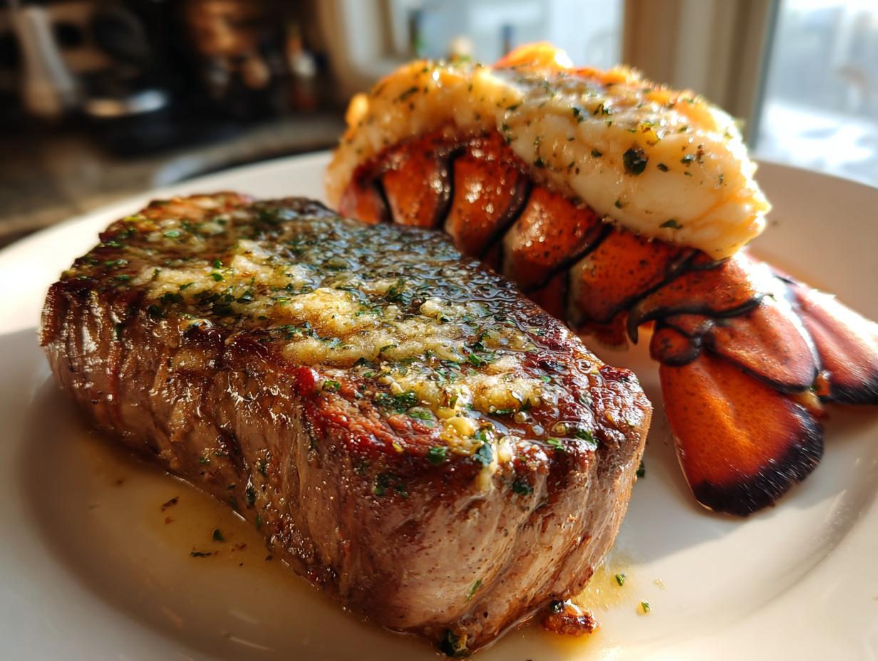 Glorious 2-Ingredient Surf and Turf Steak and Lobster