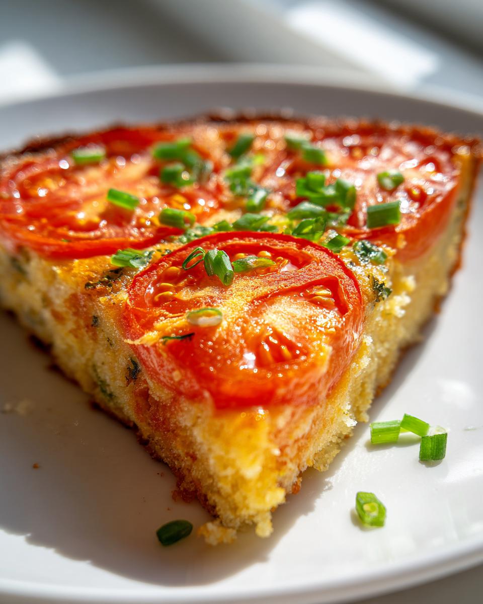 upside-down tomato cornbread - detail 1