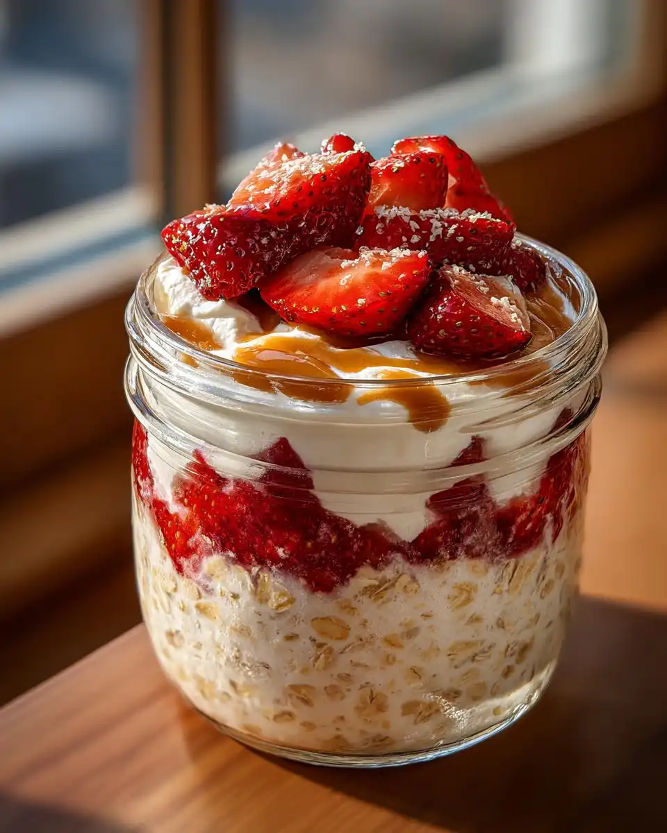 Almond Butter Strawberry Banana Overnight Oats - detail 1