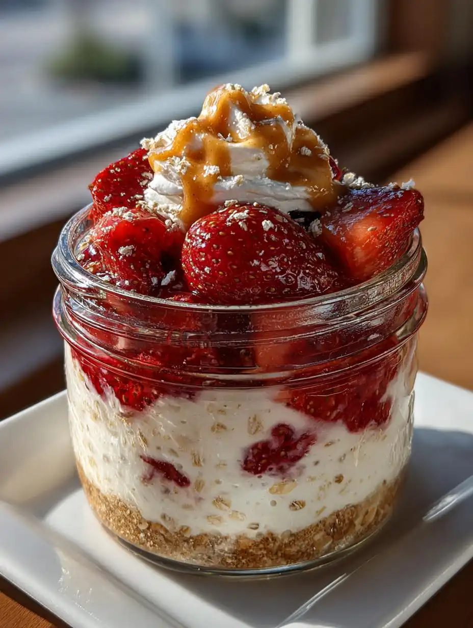 Almond Butter Strawberry Banana Overnight Oats - detail 2