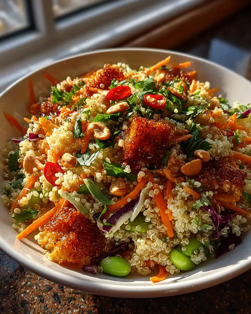 Asian Edamame Crunch Salad with Peanut Dressing - detail 1