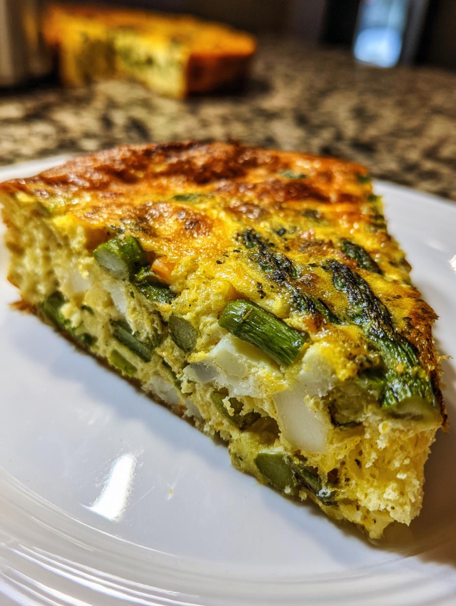 Asparagus and Gruyere Crustless Quiche - detail 2
