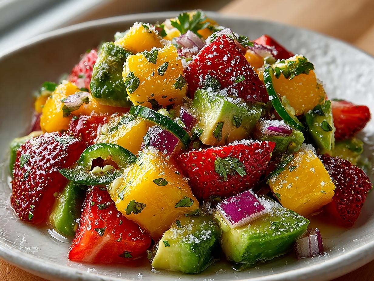 Amazing 3-Step Avocado Strawberry Mango Salsa
