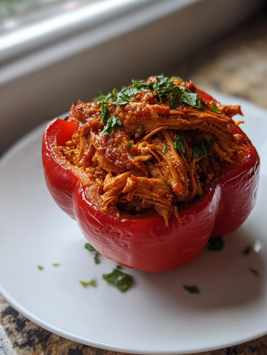 BBQ Pulled Jackfruit Stuffed Peppers - detail 2