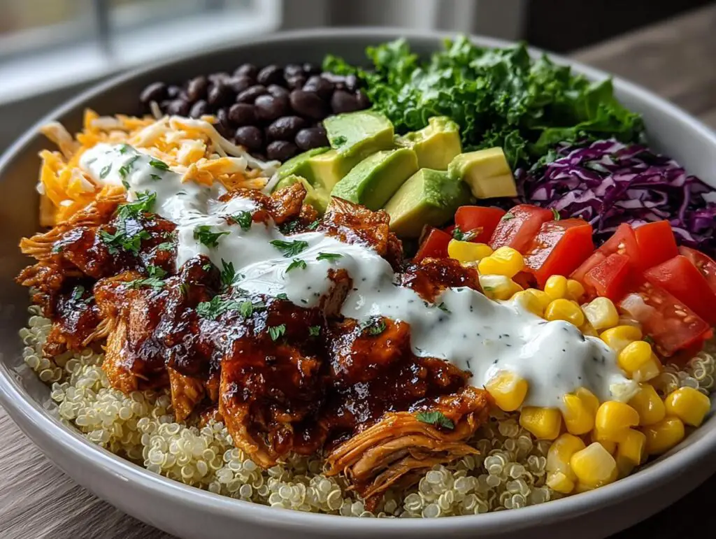 BBQ Ranch Chicken Quinoa Bowls
