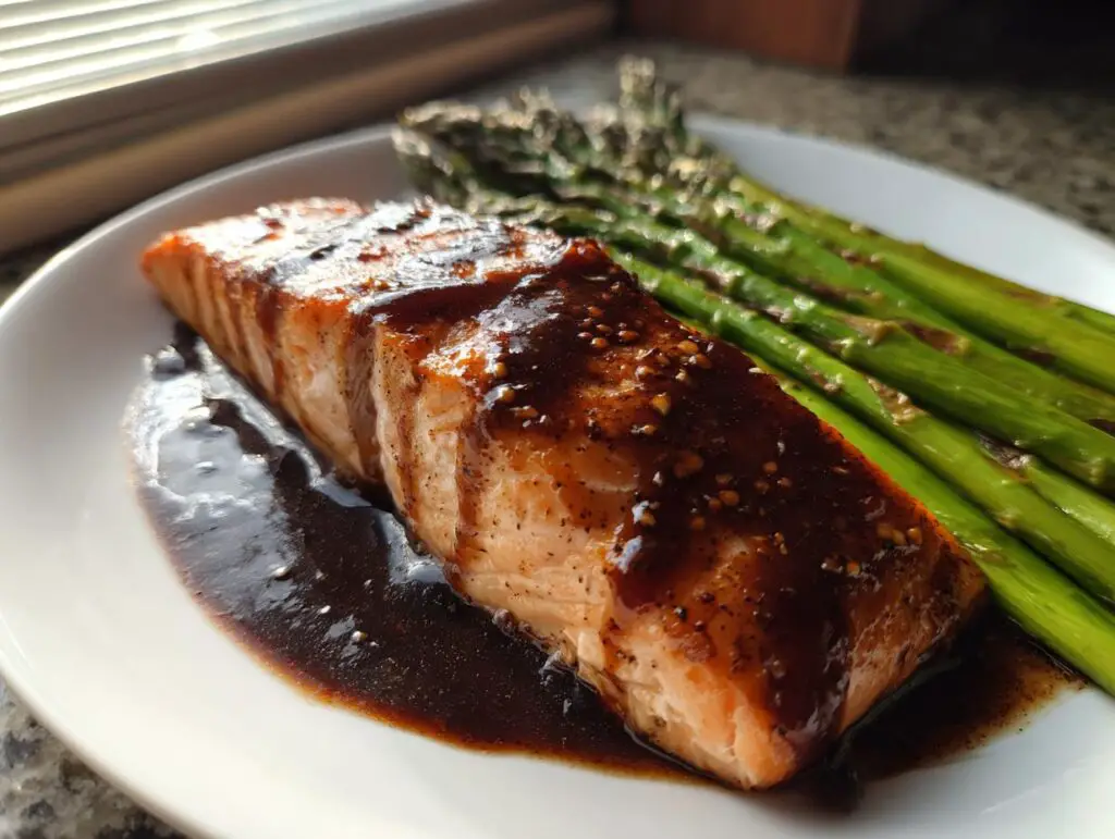 Balsamic Glazed Salmon with Roasted Asparagus
