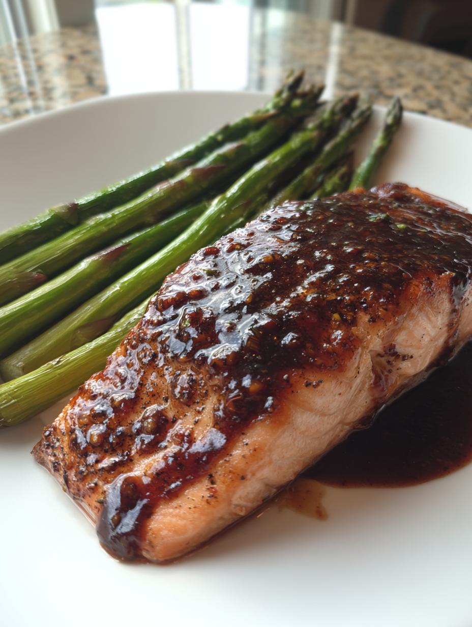 Balsamic Glazed Salmon with Roasted Asparagus - detail 2