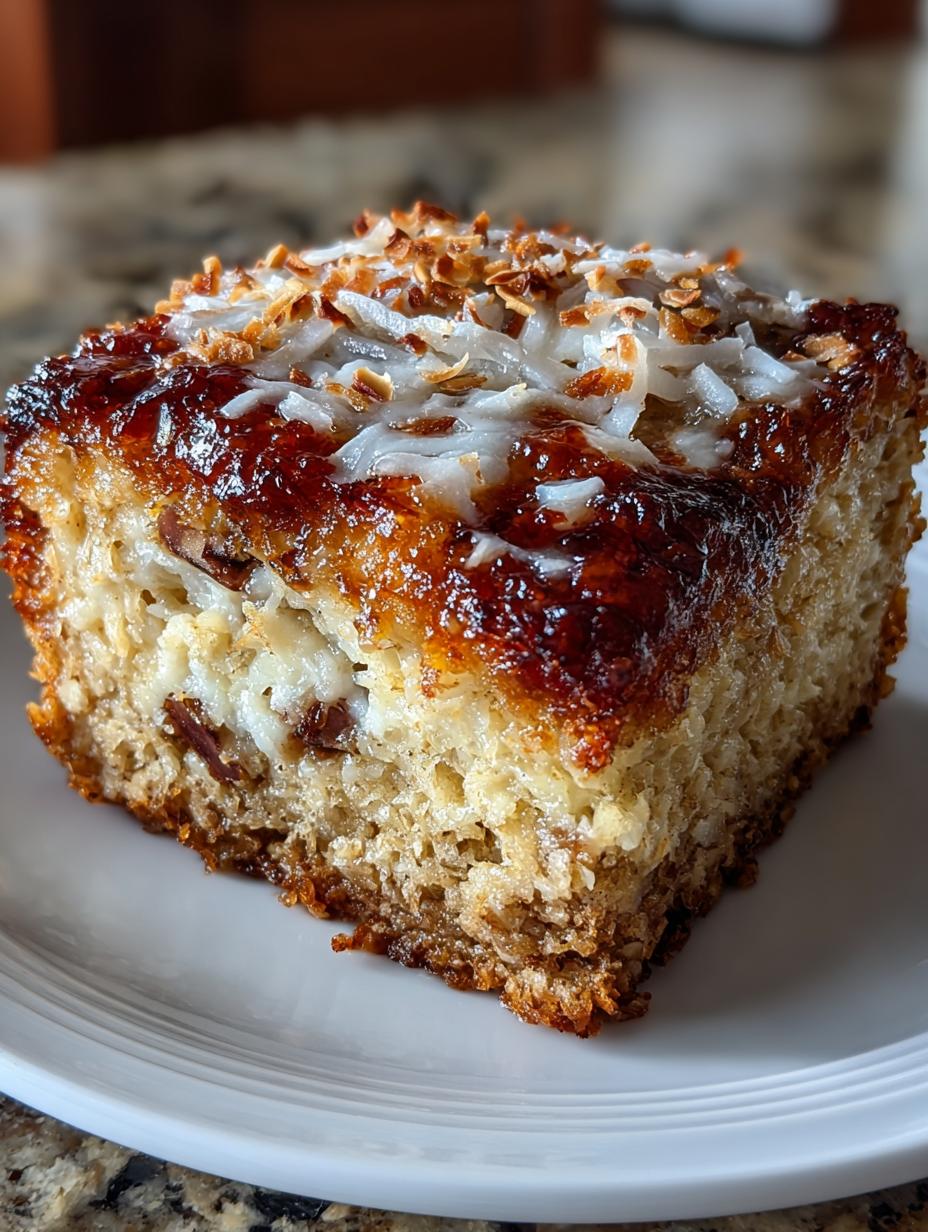 Banana Baked Oatmeal with Coconut and Walnuts - detail 2