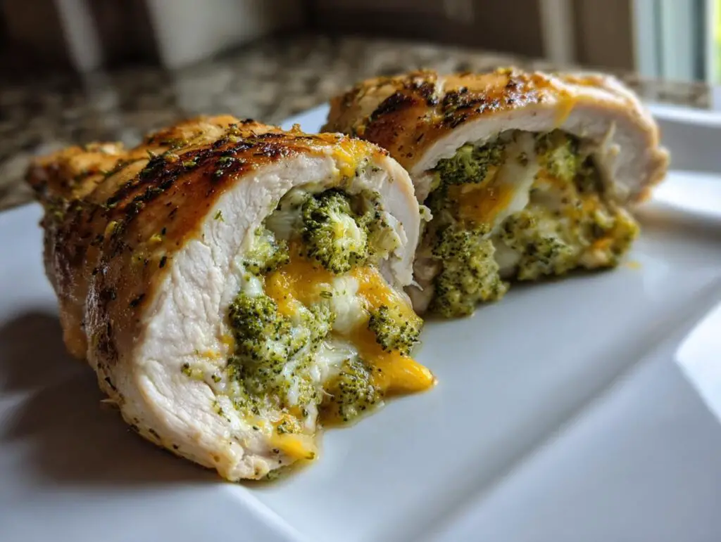 Broccoli Cheese Stuffed Chicken Breast Dinner