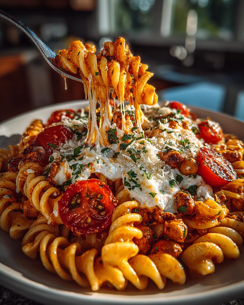 Buffalo Chickpea Pasta Salad Easy Meal Prep - detail 1