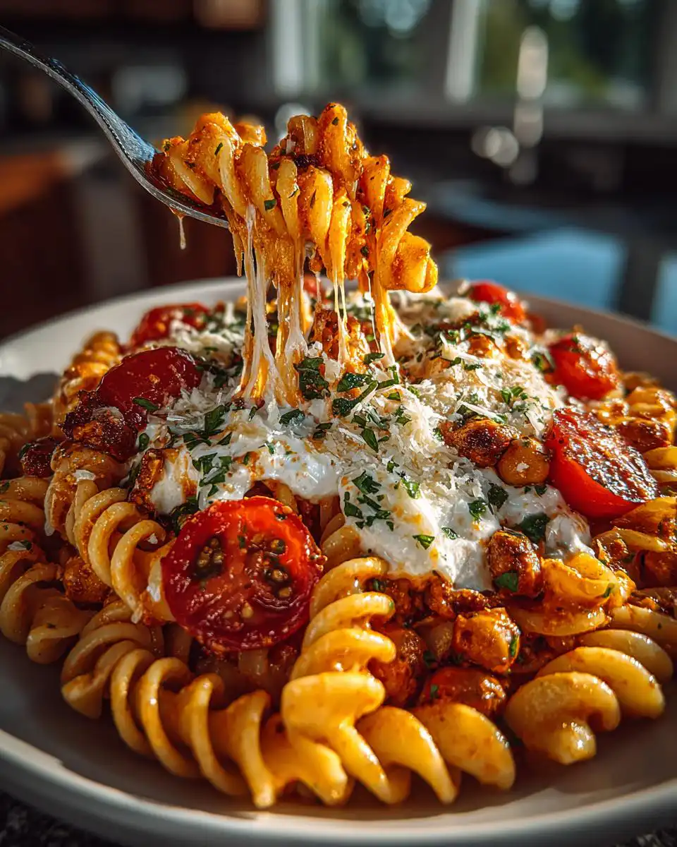 Buffalo Chickpea Pasta Salad Easy Meal Prep - detail 1