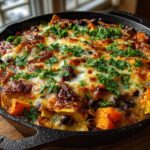 Butternut Squash Black Bean Enchilada Skillet