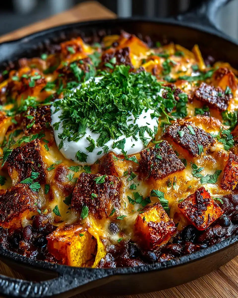 Butternut Squash Black Bean Enchilada Skillet - detail 2