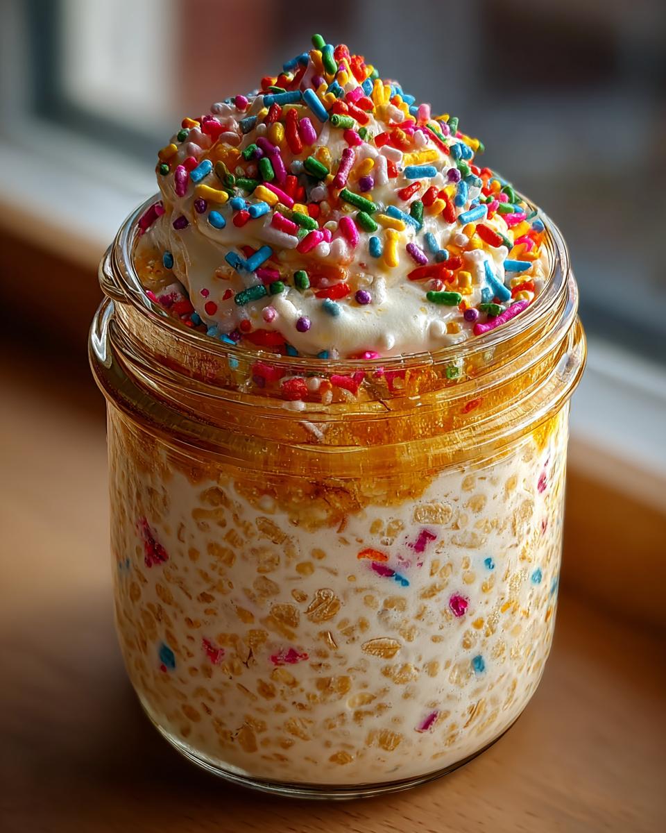 Cake Batter Overnight Oats Easy Make Ahead Breakfast - detail 1