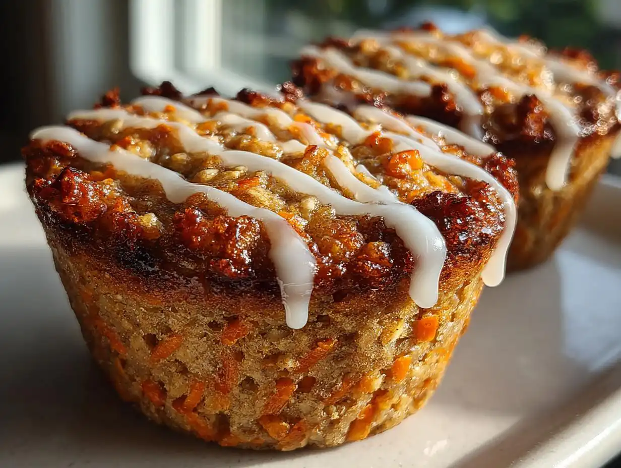 Amazing Carrot Cake Baked Oatmeal Cups in 12 mins