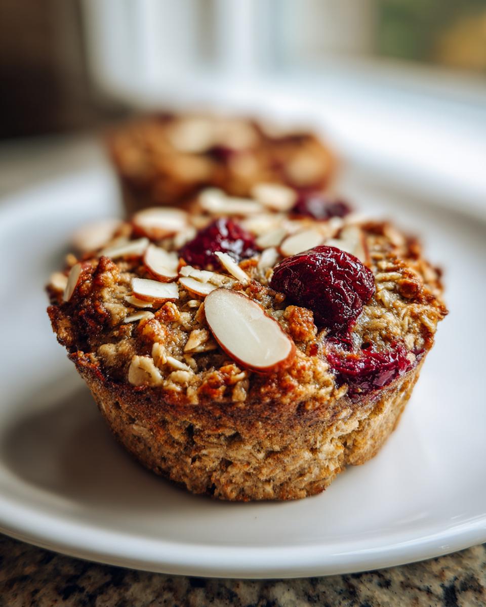 Cherry Almond Protein Baked Oat Cups - detail 1