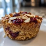 Cherry Almond Protein Baked Oat Cups