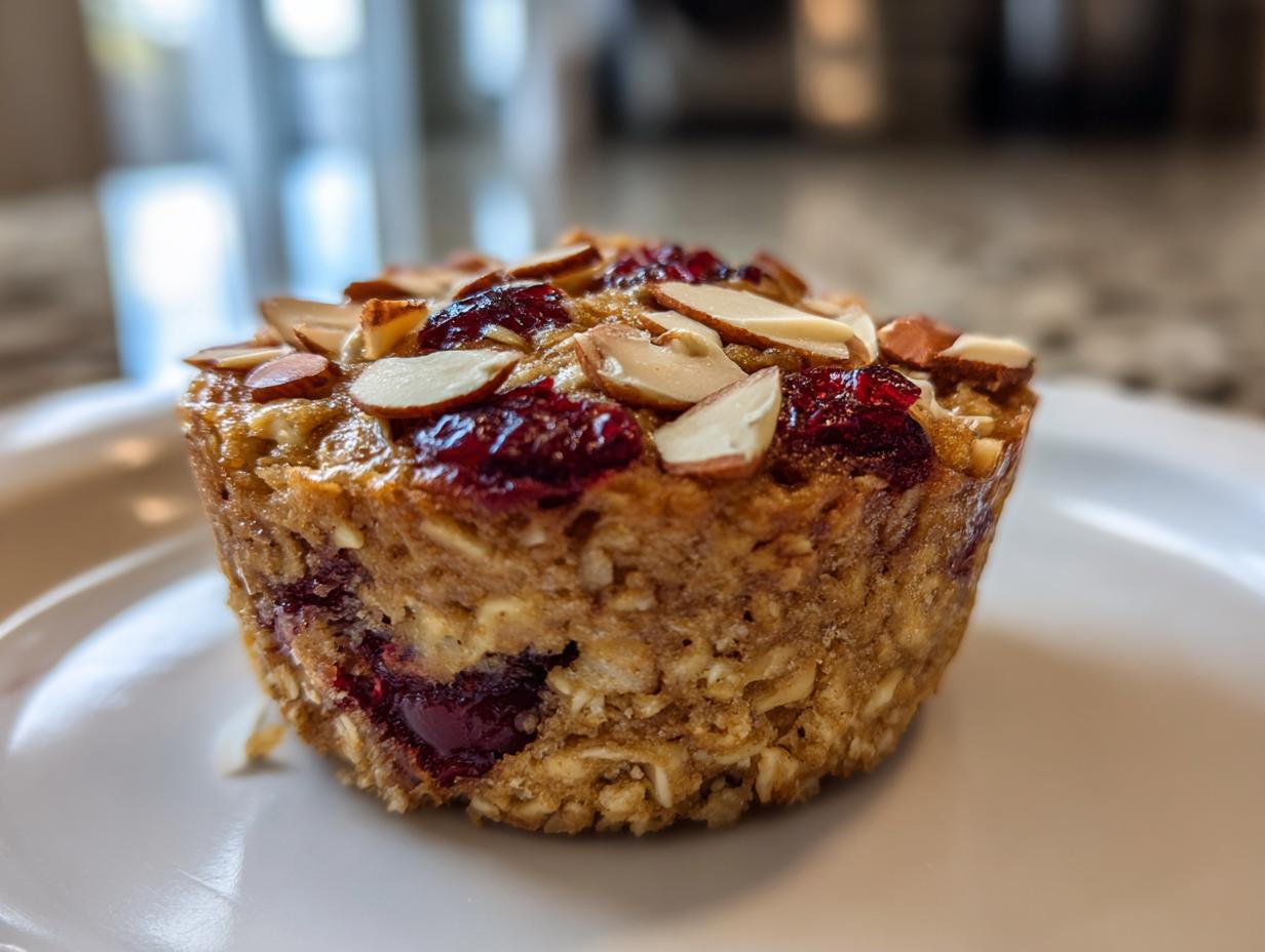 Shocking 12 Cherry Almond Protein Baked Oat Cups