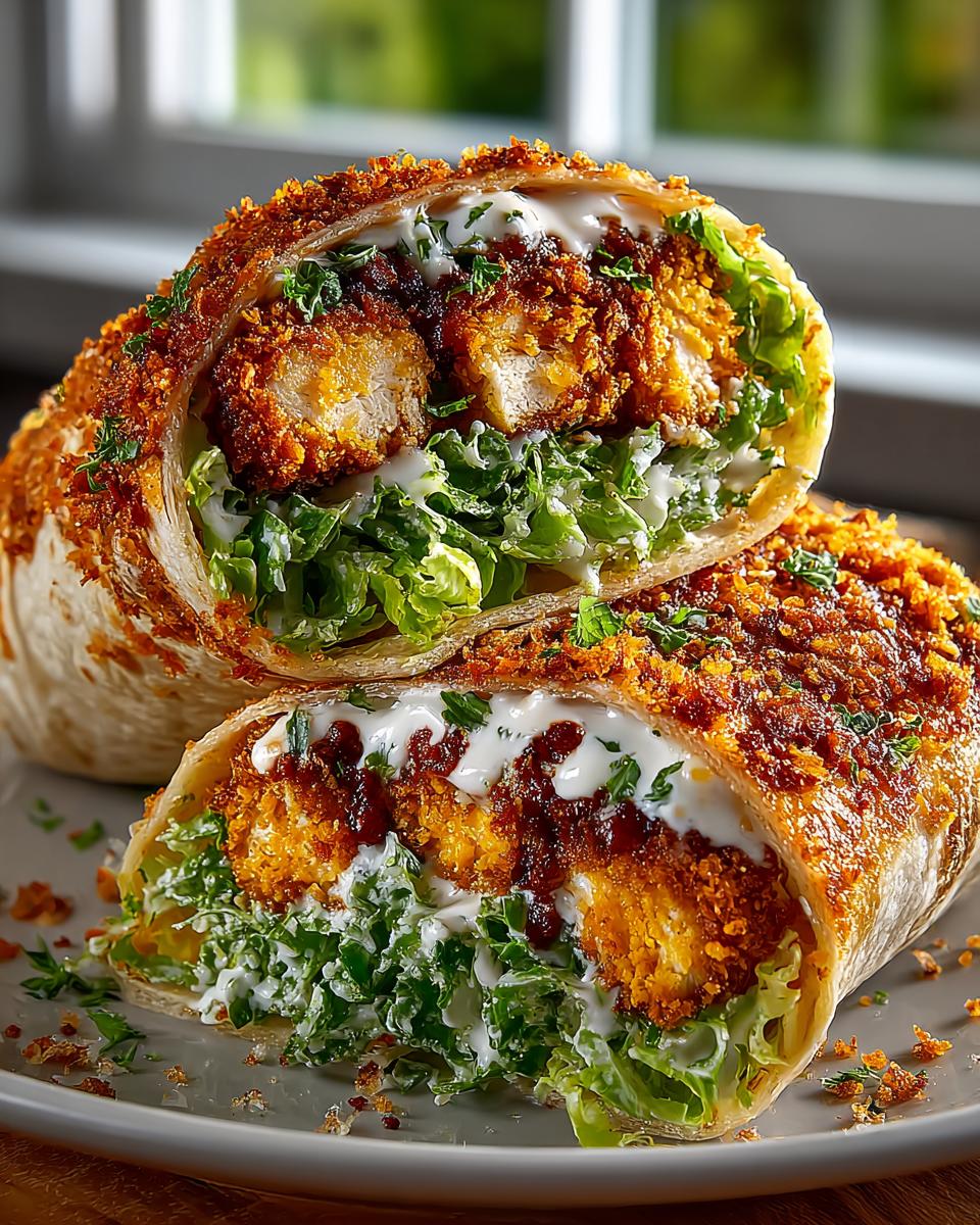 Chicken Caesar Wrap Recipe Crispy and Filling - detail 1