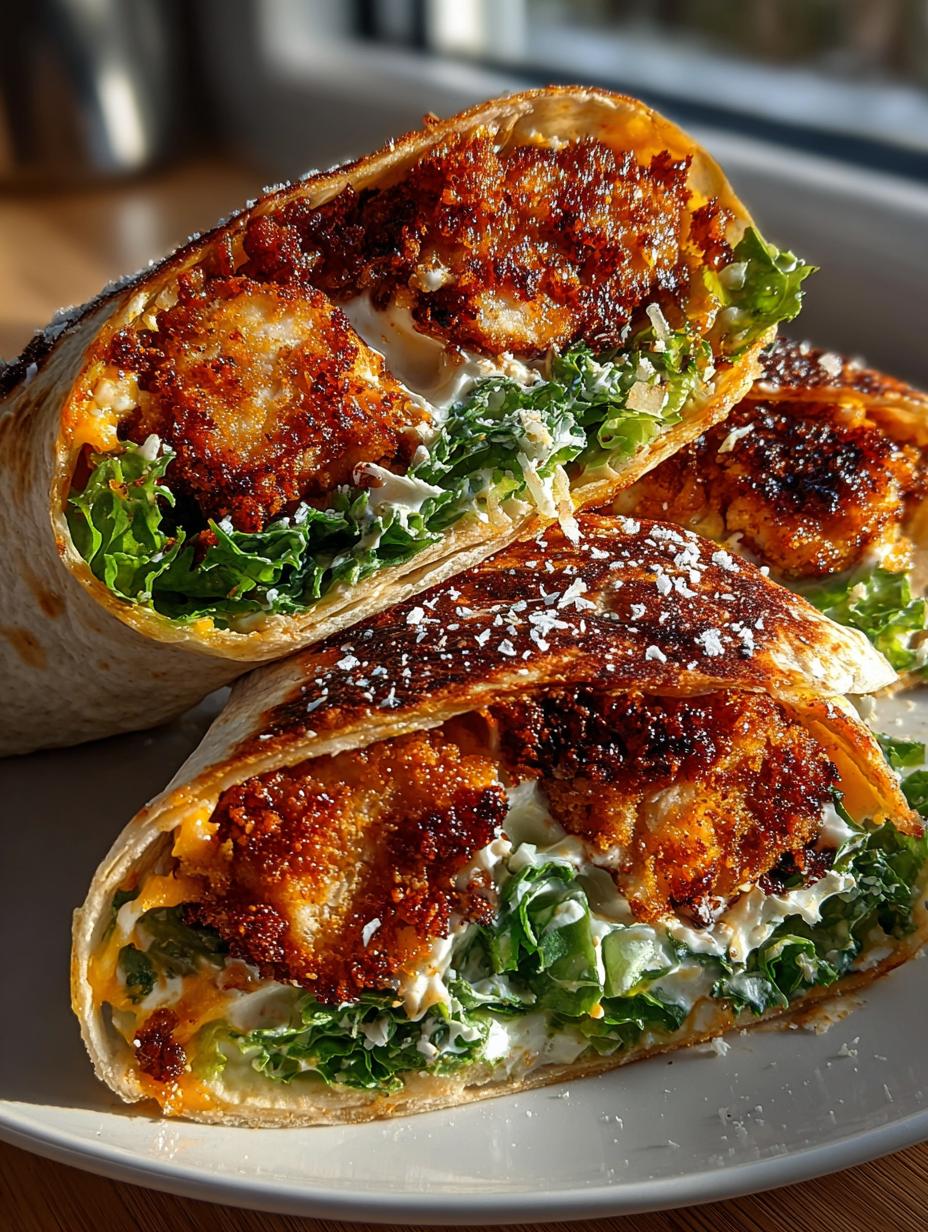 Chicken Caesar Wrap Recipe Crispy and Filling - detail 2