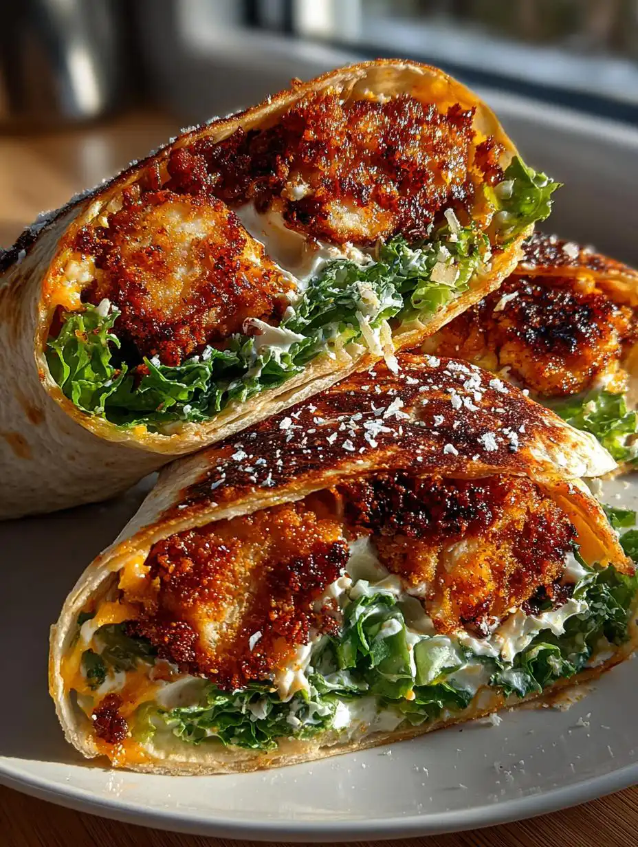 Chicken Caesar Wrap Recipe Crispy and Filling - detail 2