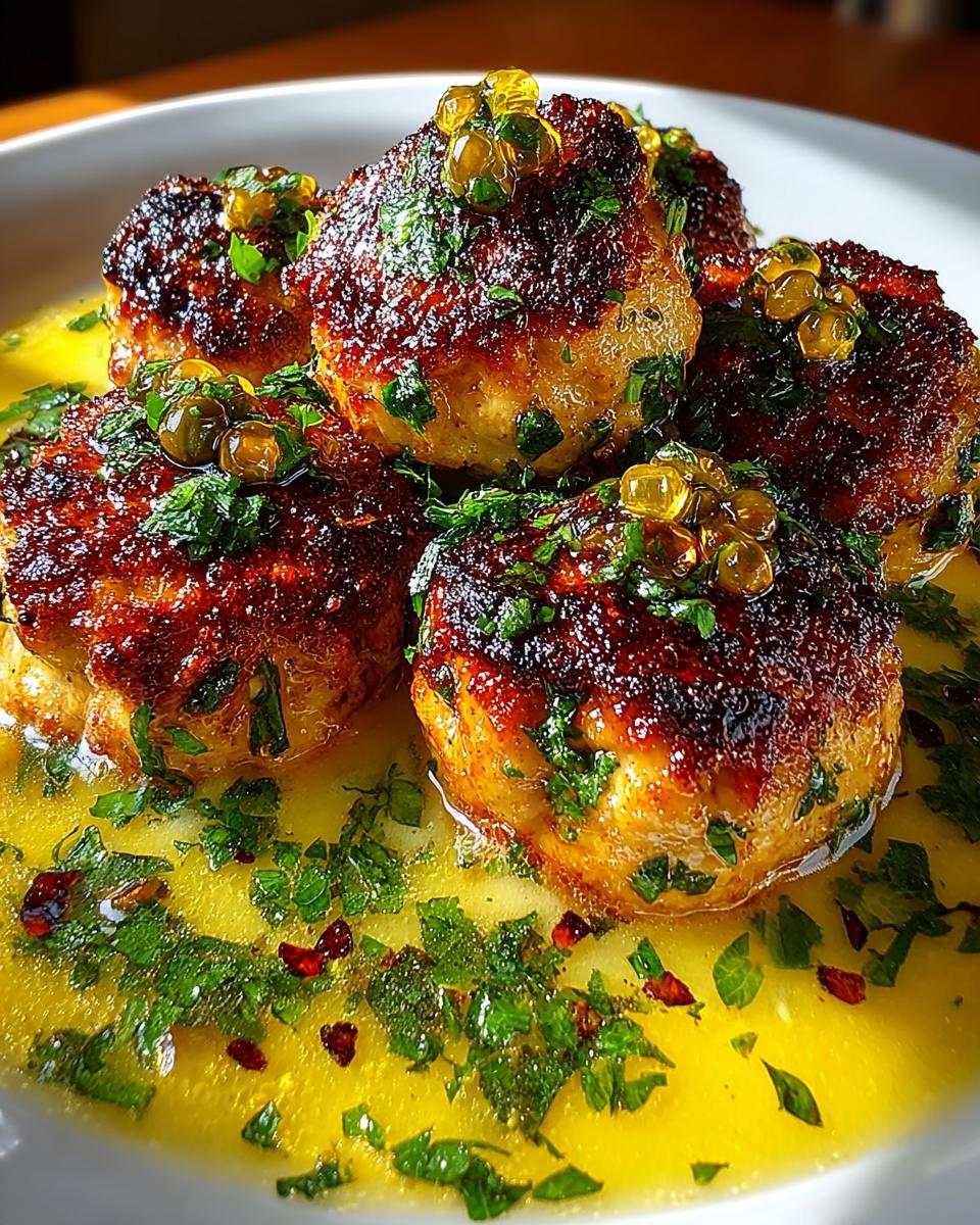 Chicken Piccata Meatballs Easy Lemon Caper Sauce - detail 1