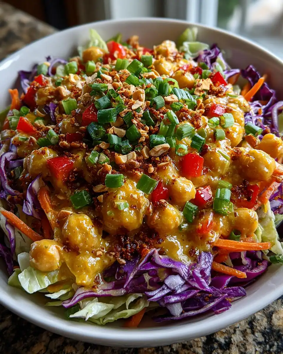 Chopped Thai Chickpea Salad with Peanut Dressing - detail 1