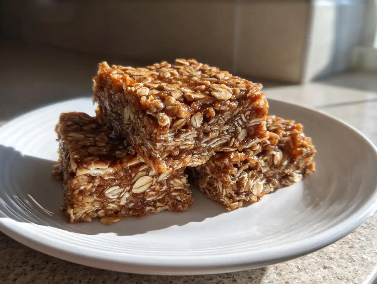 Amazing 3-Ingredient Cinnamon Apple Oatmeal Bars