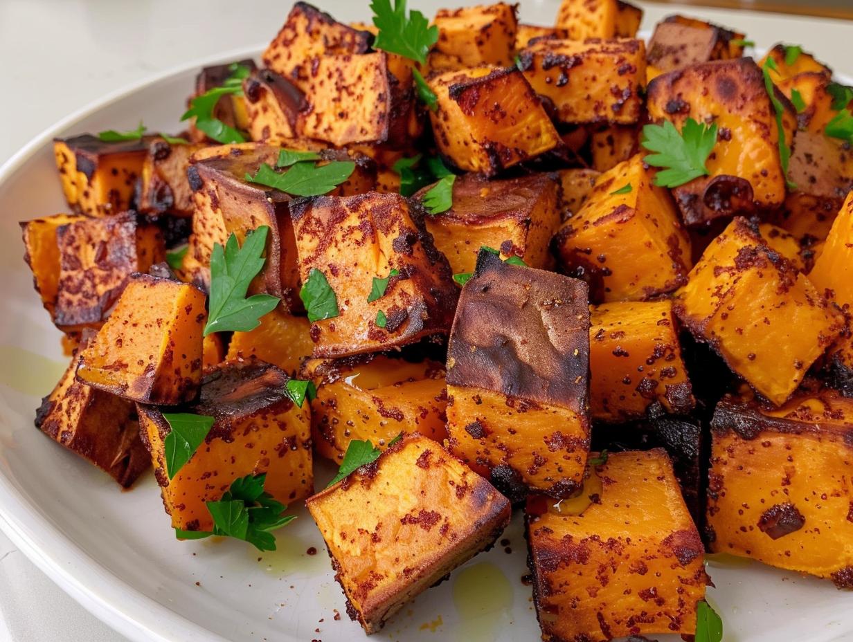 Master 1 Amazing Classic Oven Roasted Sweet Potatoes Cubed