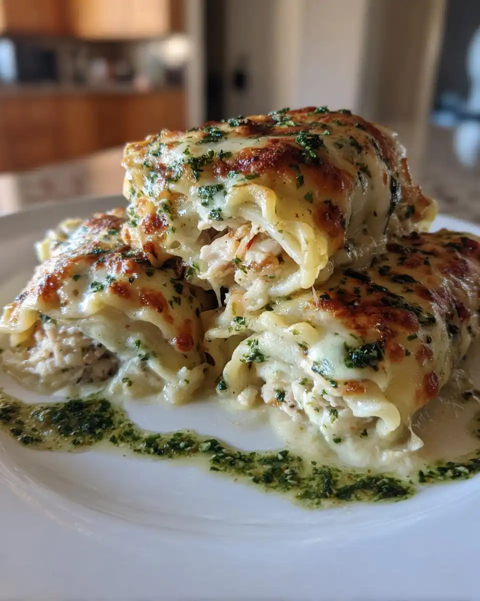 Creamy Chicken Lasagna Roll Ups - detail 1