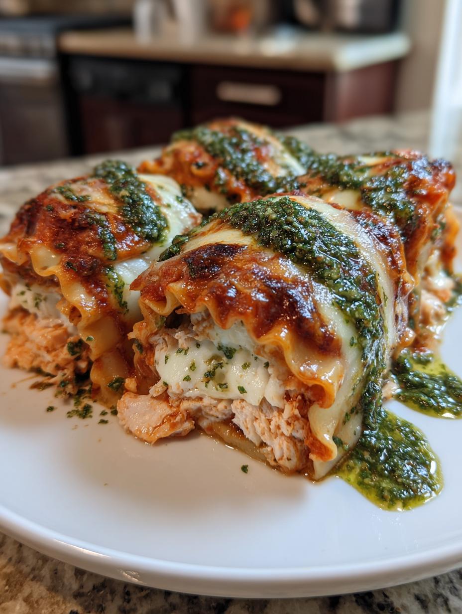 Creamy Chicken Lasagna Roll Ups - detail 2