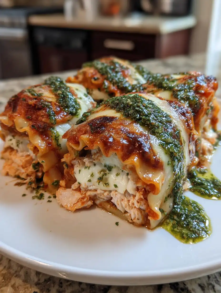 Creamy Chicken Lasagna Roll Ups - detail 2