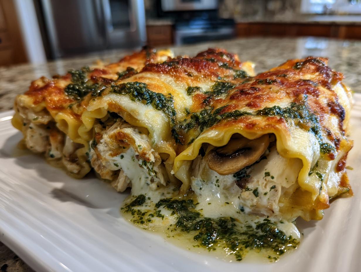 Amazing 8 Creamy Chicken Lasagna Roll Ups