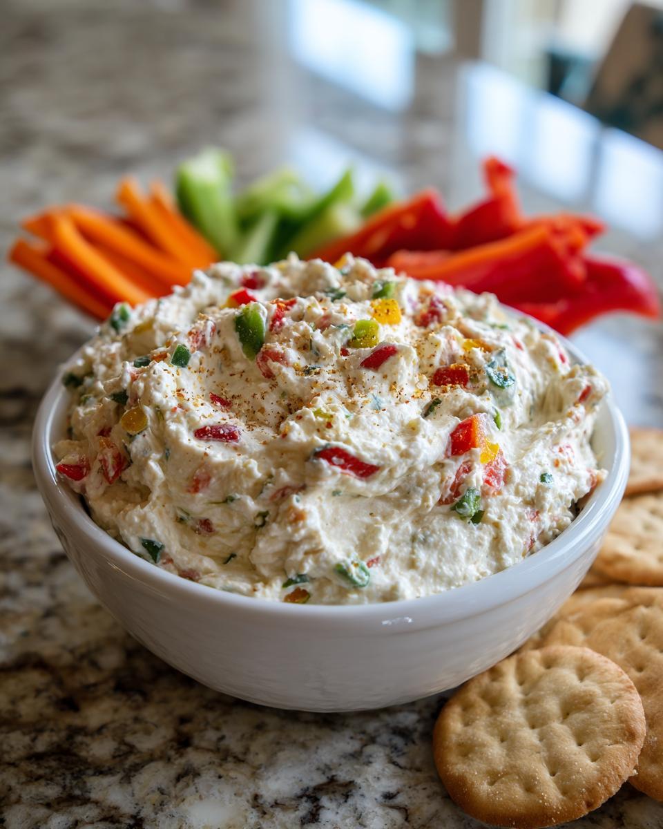 Creamy Cottage Cheese Giardiniera Dip - detail 1