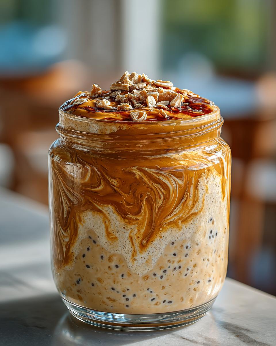 Creamy Peanut Butter Overnight Oats Easy Breakfast - detail 1
