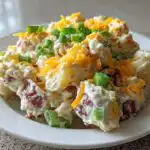 Creamy Steakhouse Potato Salad with Cheddar and Green Onions