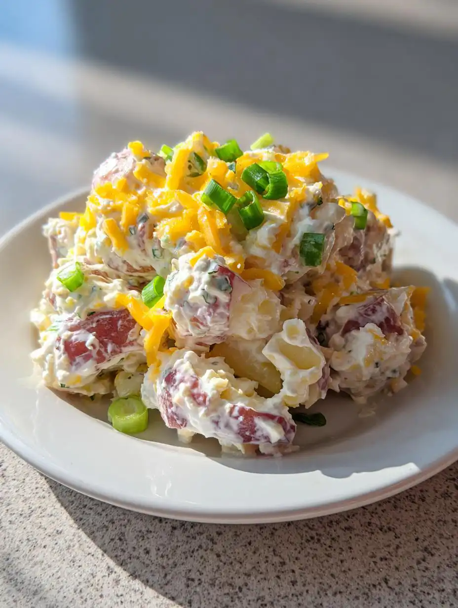 Creamy Steakhouse Potato Salad with Cheddar and Green Onions - detail 2
