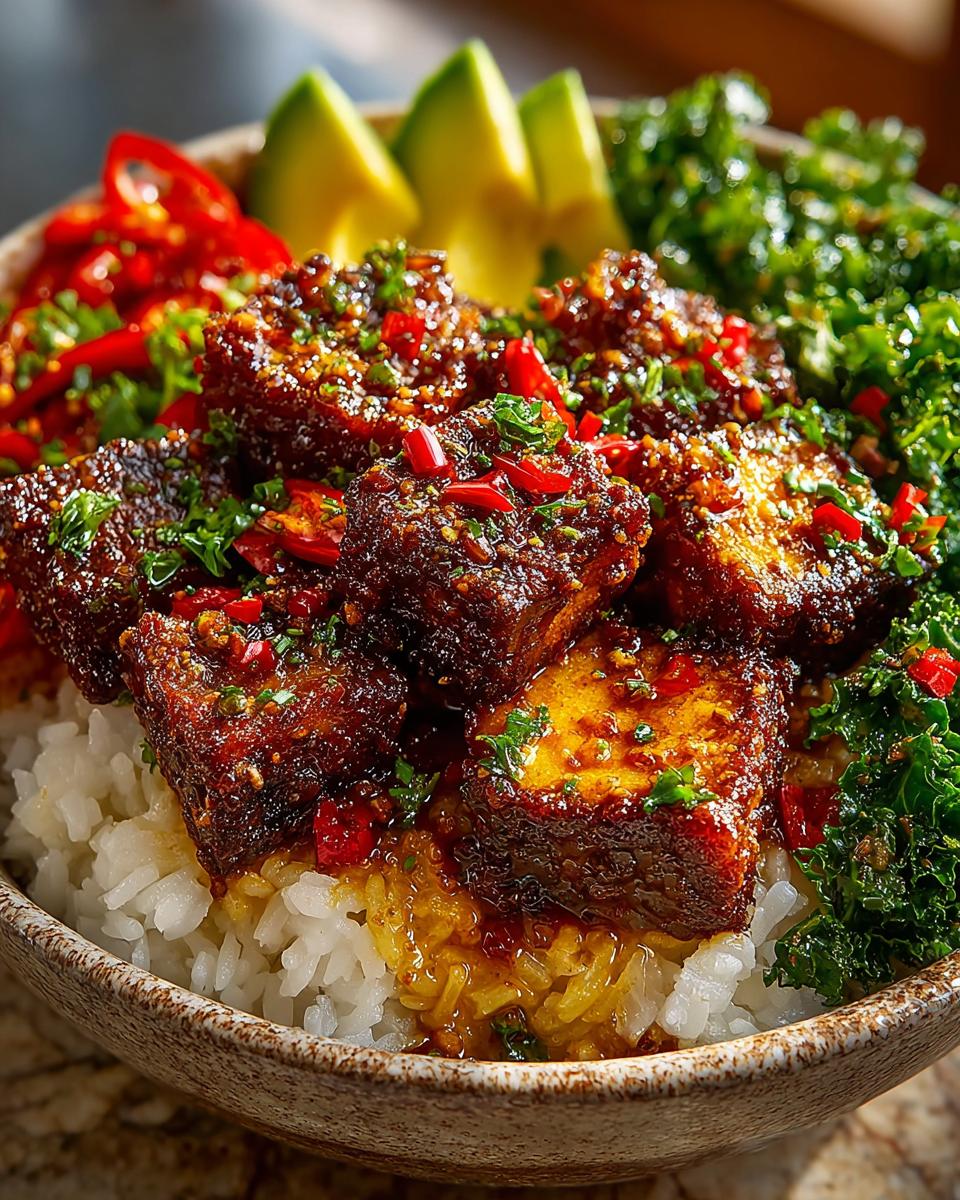 Crispy Peanut Tofu Buddha Bowl - detail 1