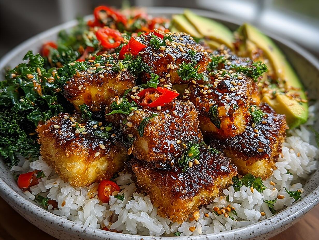 Amazing 1 Crispy Peanut Tofu Buddha Bowl