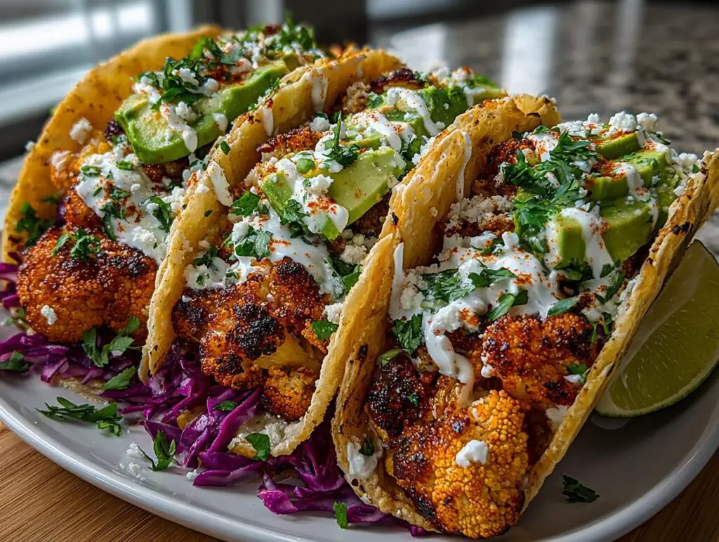 Crispy Roasted Cauliflower Tacos