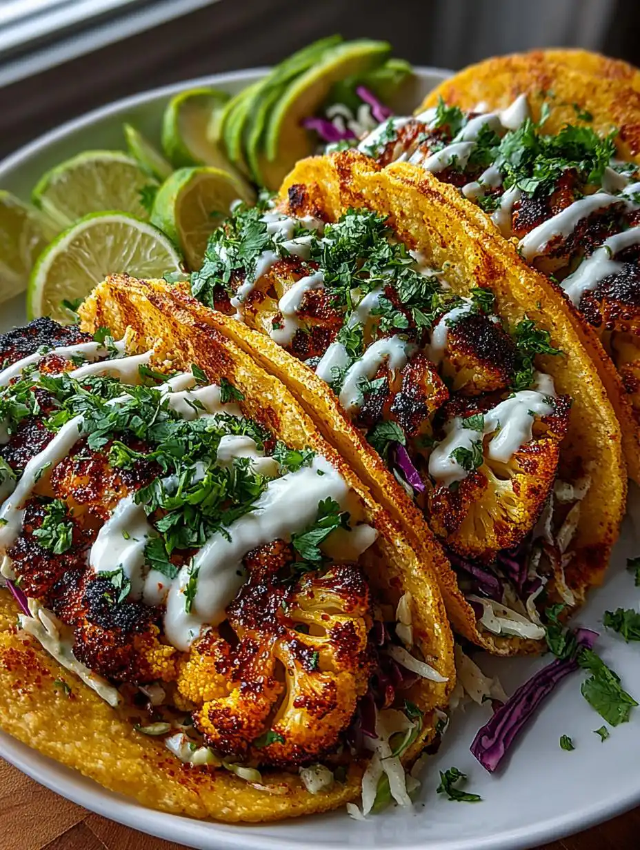 Crispy Roasted Cauliflower Tacos - detail 2