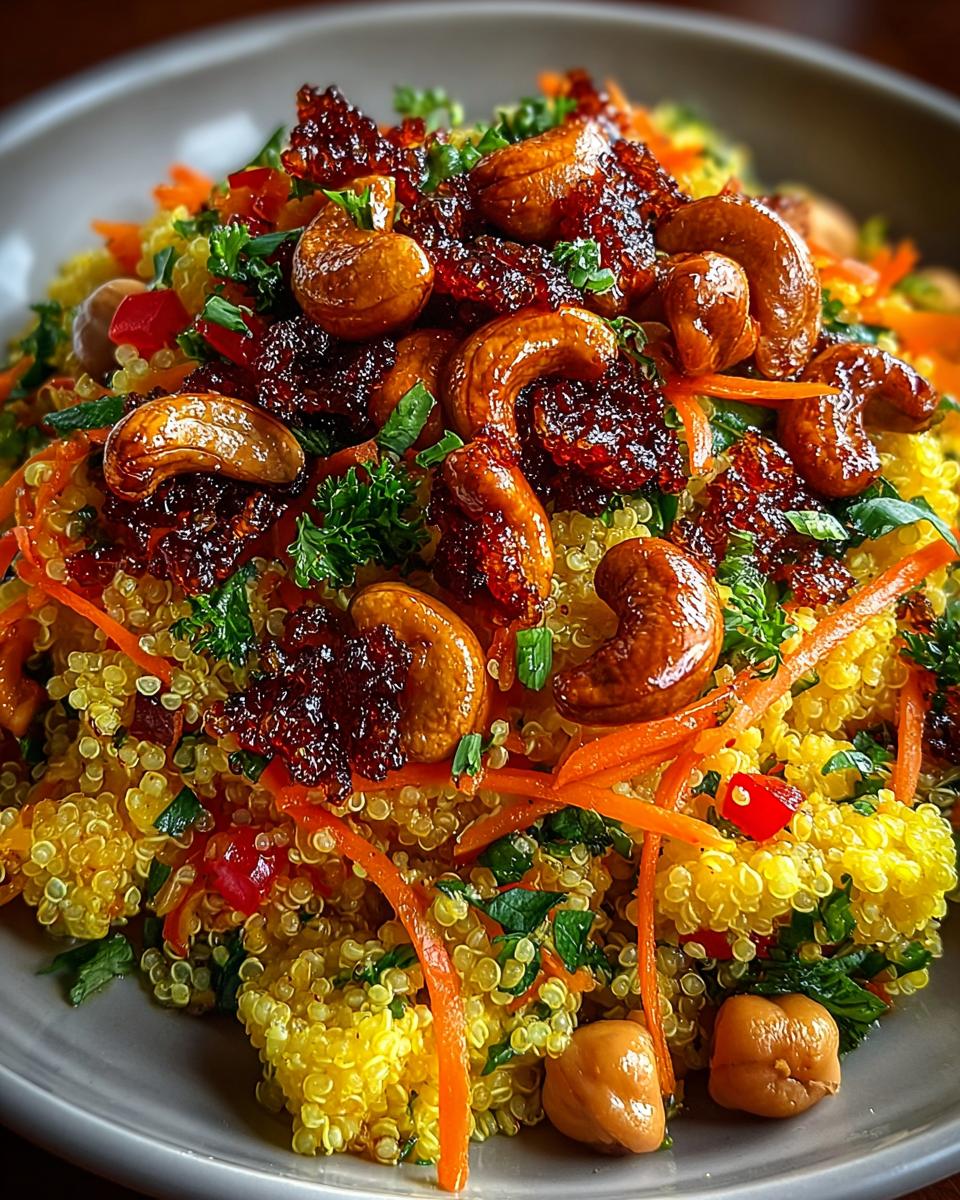 Curry Cashew Chickpea Quinoa Salad - detail 1