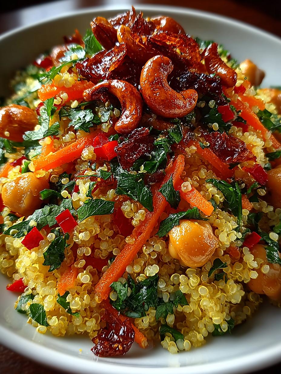 Curry Cashew Chickpea Quinoa Salad - detail 2